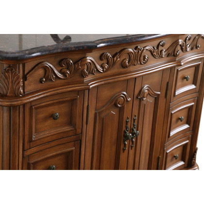 Elegant Bathroom Vanity - Teak, L 42" (VF38842TK)