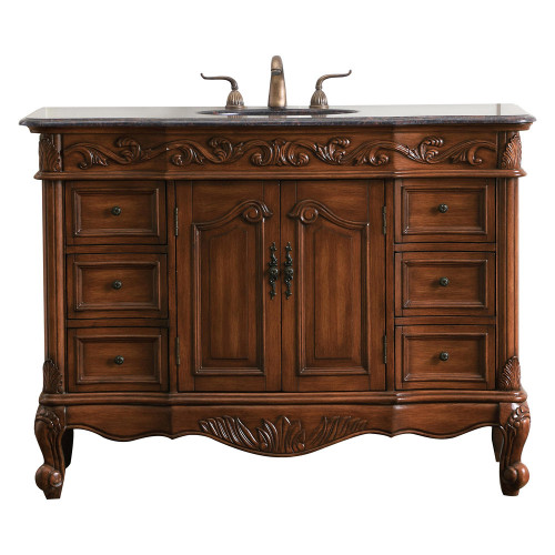 Elegant Bathroom Vanity - Teak, L 48" (VF38848TK)