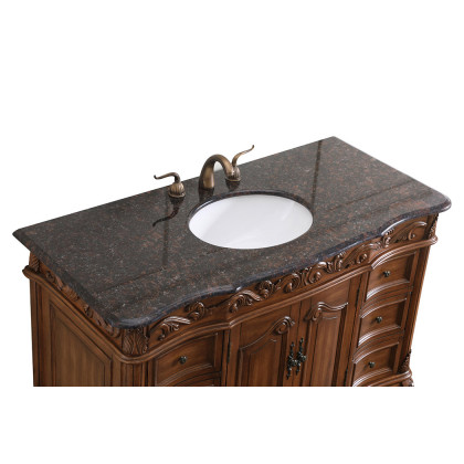 Elegant Bathroom Vanity - Teak, L 48" (VF38848TK)