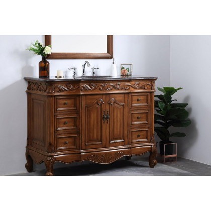 Elegant Bathroom Vanity - Teak, L 48" (VF38848TK)