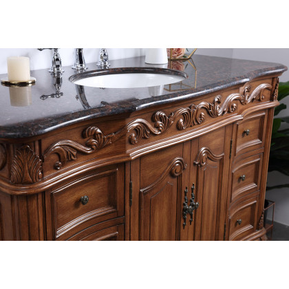 Elegant Bathroom Vanity - Teak, L 48" (VF38848TK)