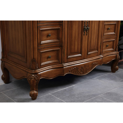 Elegant Bathroom Vanity - Teak, L 48" (VF38848TK)