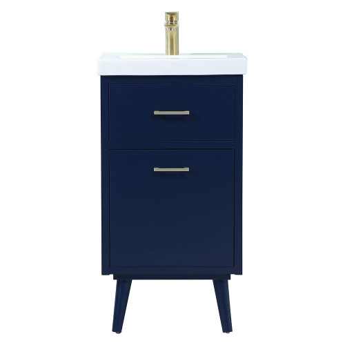 Elegant Bathroom Vanity - Blue, L 18" (VF41018MBL)