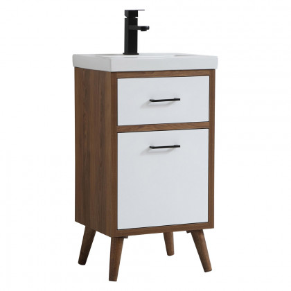 Elegant Bathroom Vanity - White, L 18" (VF41018WH)
