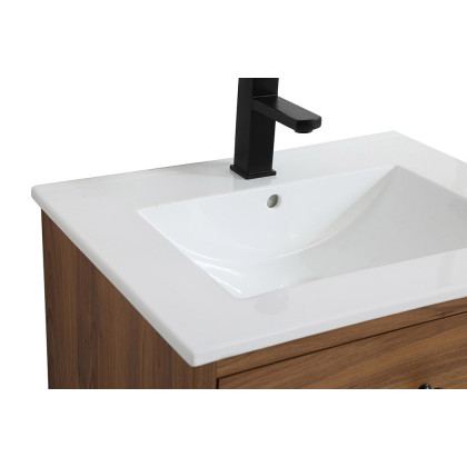 Elegant Bathroom Vanity - Walnut Brown, L 24" (VF41024WB)