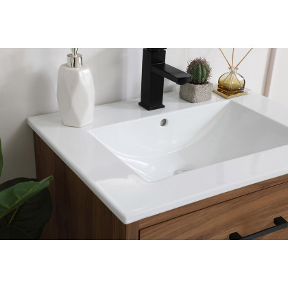 Elegant Bathroom Vanity - Walnut Brown, L 24" (VF41024WB)