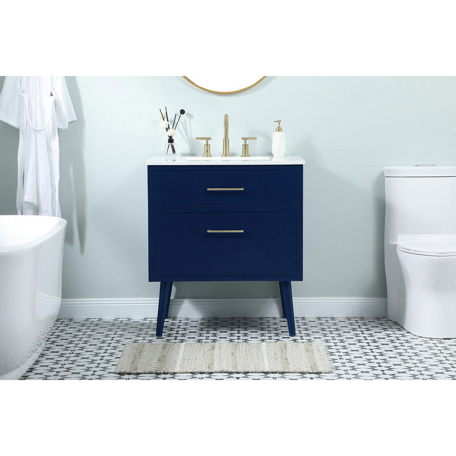 Elegant Bathroom Vanity - Blue (VF41030MBL)