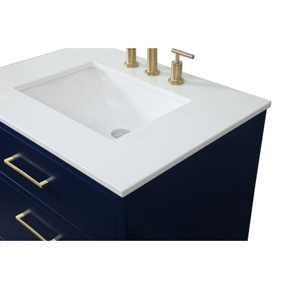 Elegant Bathroom Vanity - Blue (VF41030MBL)