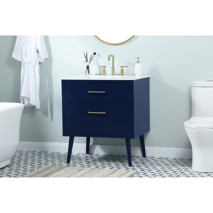 Elegant Bathroom Vanity - Blue (VF41030MBL)