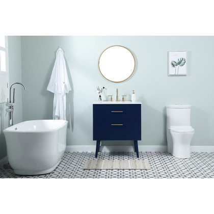 Elegant Bathroom Vanity - Blue (VF41030MBL)