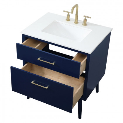 Elegant Bathroom Vanity - Blue (VF41030MBL)