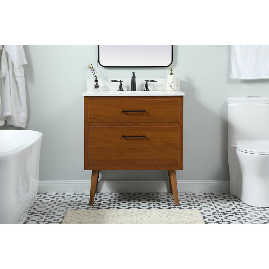 Elegant Bathroom Vanity - Teak (VF41030MTK-BS)