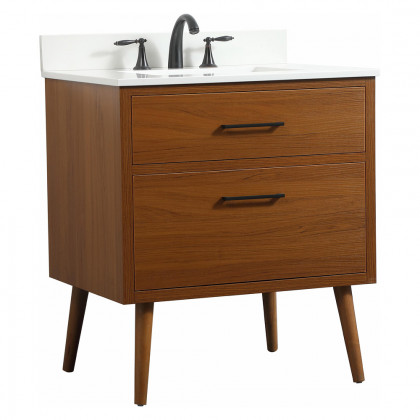 Elegant Bathroom Vanity - Teak (VF41030MTK-BS)