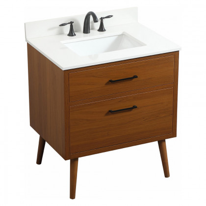 Elegant Bathroom Vanity - Teak (VF41030MTK-BS)