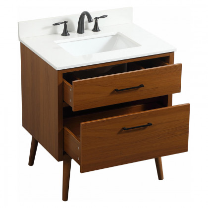 Elegant Bathroom Vanity - Teak (VF41030MTK-BS)