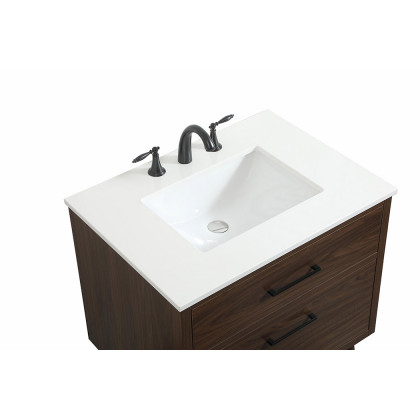 Elegant Bathroom Vanity - Walnut (VF41030MWT)