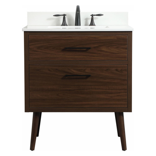 Elegant Bathroom Vanity - Walnut (VF41030MWT-BS)