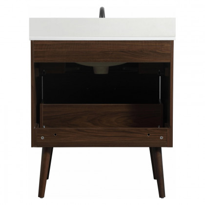 Elegant Bathroom Vanity - Walnut (VF41030MWT-BS)