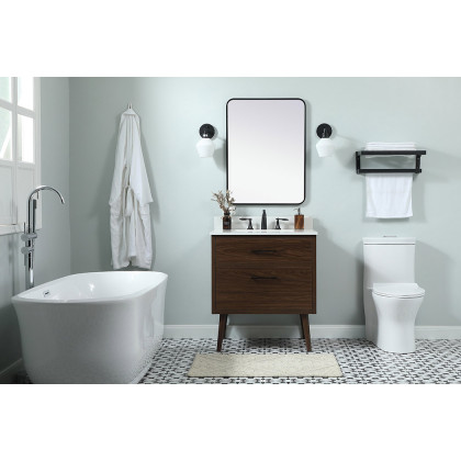 Elegant Bathroom Vanity - Walnut (VF41030MWT-BS)