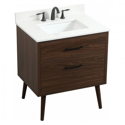 Elegant Bathroom Vanity - Walnut (VF41030MWT-BS)
