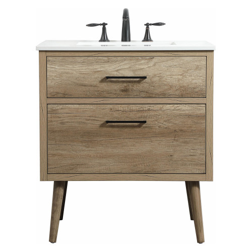 Elegant Bathroom Vanity - Natural Oak (VF41030NT)