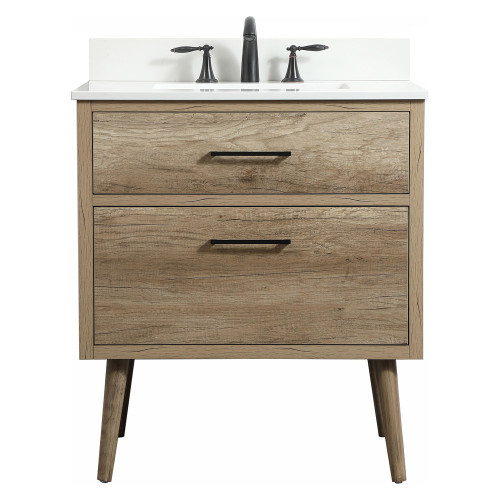 Elegant Bathroom Vanity - Natural Oak (VF41030NT-BS)