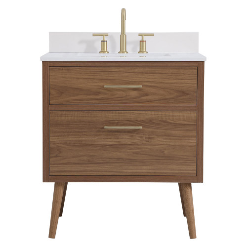 Elegant Bathroom Vanity - Walnut Brown (VF41030WB-BS)
