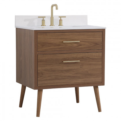 Elegant Bathroom Vanity - Walnut Brown (VF41030WB-BS)