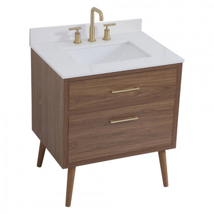 Elegant Bathroom Vanity - Walnut Brown (VF41030WB-BS)