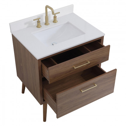 Elegant Bathroom Vanity - Walnut Brown (VF41030WB-BS)