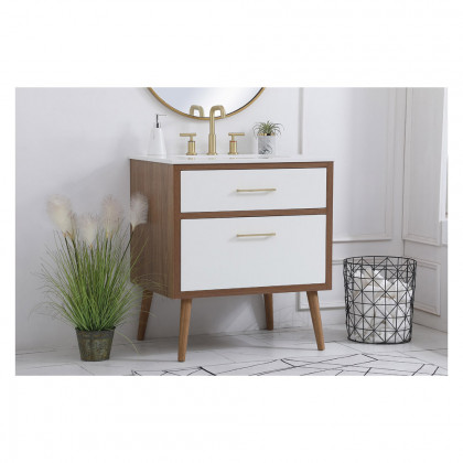 Elegant Bathroom Vanity - White (VF41030WH)