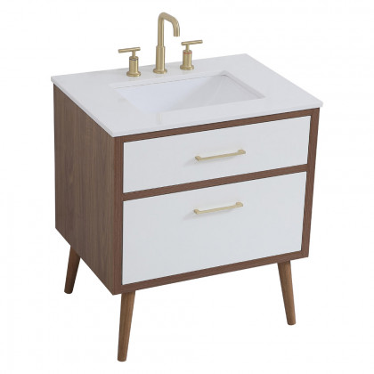 Elegant Bathroom Vanity - White (VF41030WH)