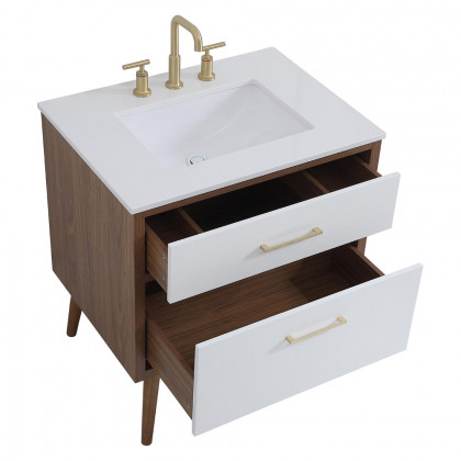 Elegant Bathroom Vanity - White (VF41030WH)