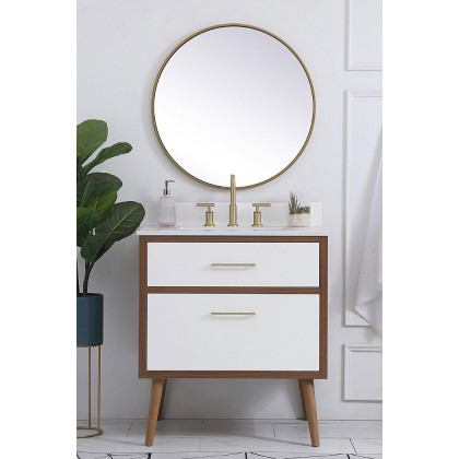 Elegant Bathroom Vanity - White (VF41030WH-BS)
