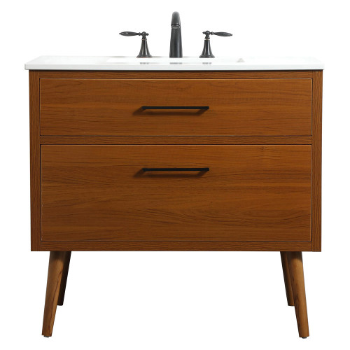 Elegant Bathroom Vanity - Teak (VF41036MTK)