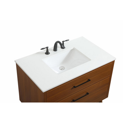 Elegant Bathroom Vanity - Teak (VF41036MTK)