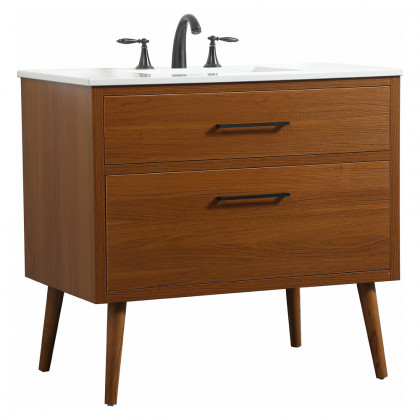 Elegant Bathroom Vanity - Teak (VF41036MTK)