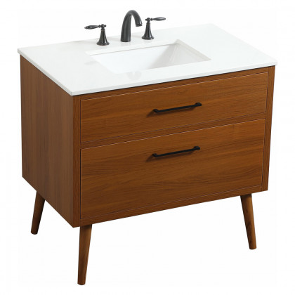 Elegant Bathroom Vanity - Teak (VF41036MTK)