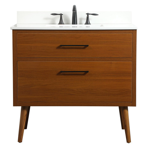 Elegant Bathroom Vanity - Teak (VF41036MTK-BS)