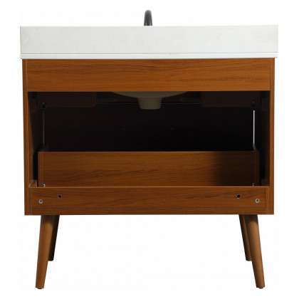 Elegant Bathroom Vanity - Teak (VF41036MTK-BS)