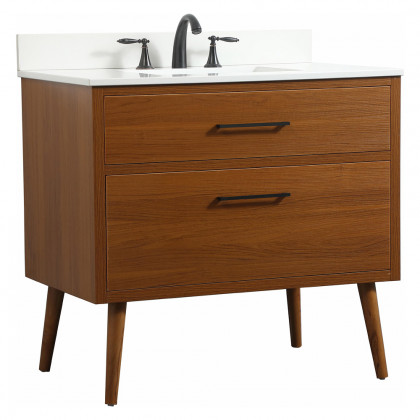 Elegant Bathroom Vanity - Teak (VF41036MTK-BS)