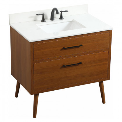 Elegant Bathroom Vanity - Teak (VF41036MTK-BS)