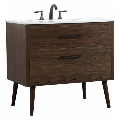 Elegant Bathroom Vanity - Walnut (VF41036MWT)
