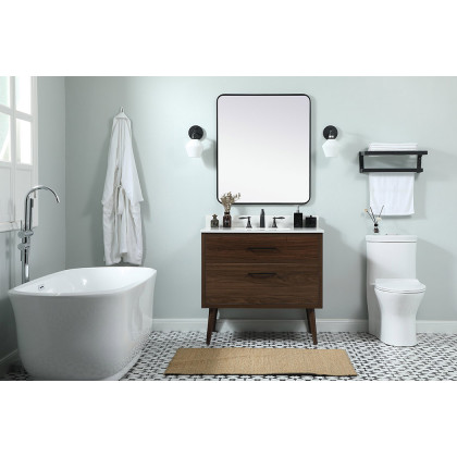 Elegant Bathroom Vanity - Walnut (VF41036MWT-BS)