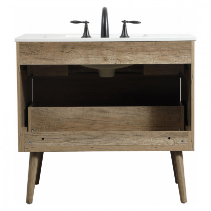 Elegant Bathroom Vanity - Natural Oak (VF41036NT)