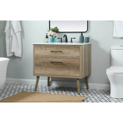 Elegant Bathroom Vanity - Natural Oak (VF41036NT)