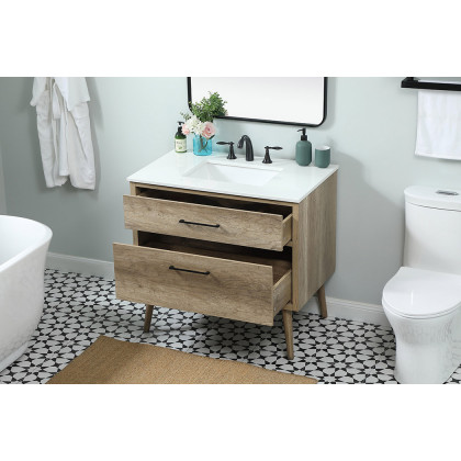 Elegant Bathroom Vanity - Natural Oak (VF41036NT)