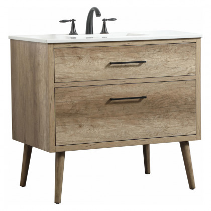 Elegant Bathroom Vanity - Natural Oak (VF41036NT)