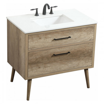 Elegant Bathroom Vanity - Natural Oak (VF41036NT)