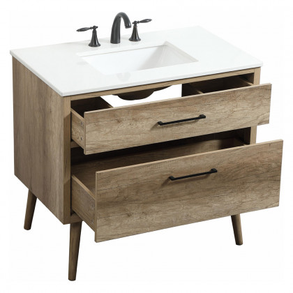 Elegant Bathroom Vanity - Natural Oak (VF41036NT)